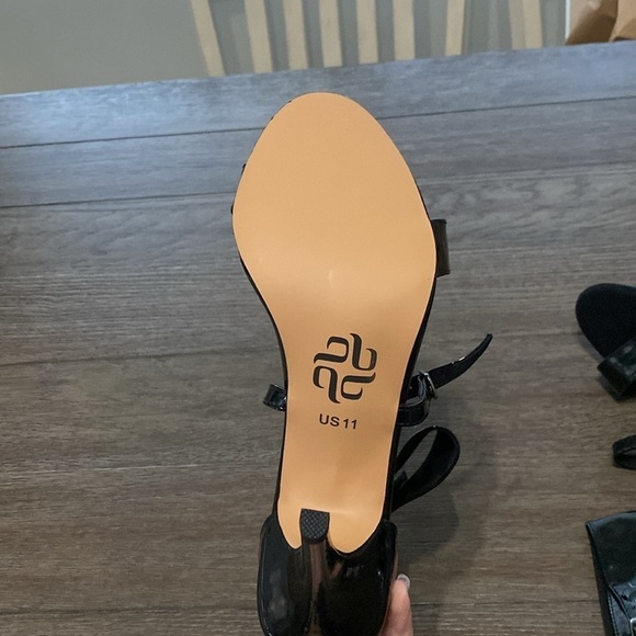 NWT BURJU Amante Thick Ankle Strap Heeled Sandals | Black | size 11 - Picture 10 of 13